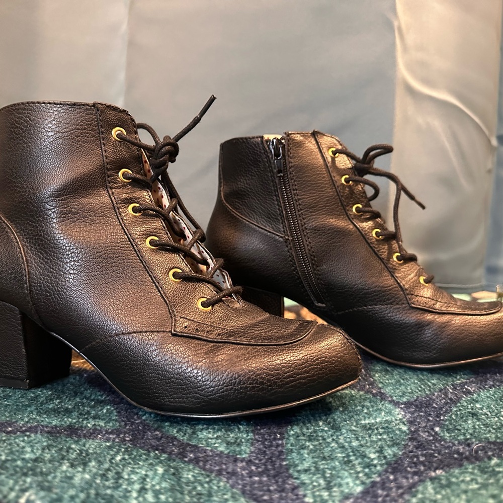 B.A.I.T. Razzle Lace-Up Ankle Boots - Black - Picture 2 of 6